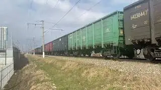 Вл80т-2042 с грузовым составом ст.Сады г.Краснодар
