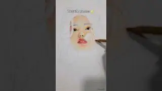 drawing a beautiful girl portrait with doms colourpencils ✨️