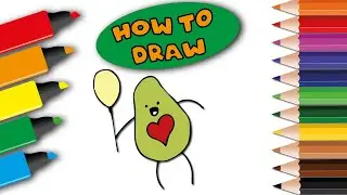 How to draw an Avocado (2021) | Step by step | Drawing