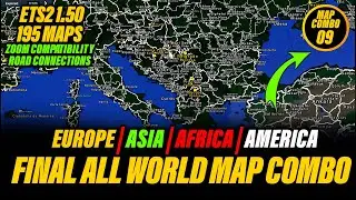 ETS2 1.50 Final All World Map Combo | ft Promods, PL Rebuilding, Brazil, Beyond, Southeast Asia.....