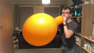 Kalisan 18 inch orange balloon blow to pop b2p
