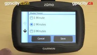 Garmin Zumo 350LM: Display Settings with gpscity.com