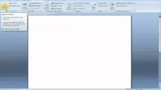 How add a Table of Contents on MS Word 2007