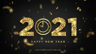 Create Happy New Year 2021 Banner, Poster Design in Photoshop | Golden Effect Tutorial | 2021 |