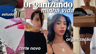 ORGANIZANDO a MINHA VIDA!✨looks da semana, corte de cabelo novo, organização,vida social + estudos💖