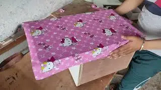 Kids Study Table And Chair ||  Kitty Madness Wallpaper installation