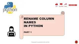Part 1: Rename Column Names in Python || Learn Pandas || Data Manipulation