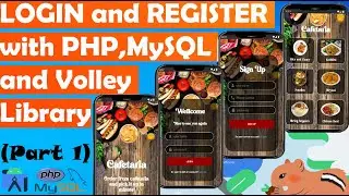 login and register with php MySQL and volley library in android studio 2023 (part 1)