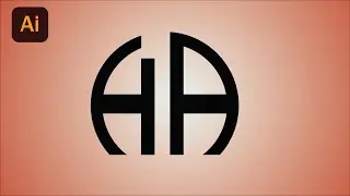Adobe illustrator HA logo design #shorts