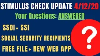 Stimulus Check Update Frequently Asked Questions