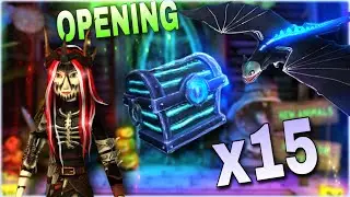 OPENING 15 DREADFALL CHESTS in School of Dragons 💙😍