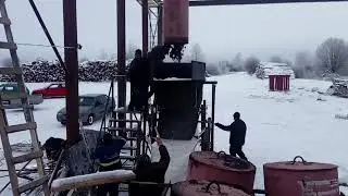 #БИЗНЕС В ДЕРЕВНЕ. НАЧИНАЕМ СБОРКУ ПЕЧЕЙ ПО ПРОИЗВОДСТВУ ДРЕВЕСНОГО УГЛЯ(5)