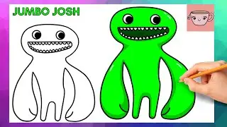 How To Draw Jumbo Josh - Garten of Banban | Easy Step By Step Drawing Tutorial