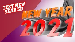 Text New Year 2021 3D Design In Cinema 4D