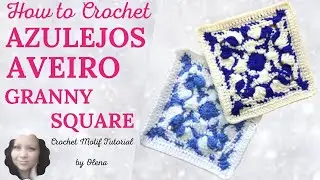 How to crochet Azulejos Aveiro Granny Square. Very cool jacquard pattern!