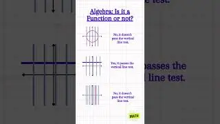 The Vertical Line Test easily identifies a function 🥷🏻 #shorts #maths #function #graph #algebra