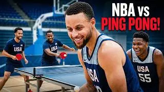 USA Table Tennis MEETS Stephen Curry & Anthony Edwards at Team USA Basketball Practice!!! 🥇