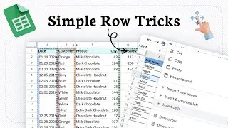 How to move rows in Google Sheets (drag and drop)