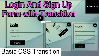 Basic CSS Forms With Transition | HTML and CSS || JDBCODE
