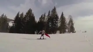 Воительница с мечом на сноуборде)