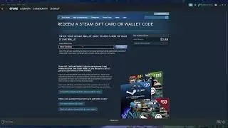 Redeeming A $50 Steam Wallet Card Code On Steam