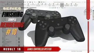 Solidworks Tutorial Sketch Finishing Controller PS & Xbox Simple Rendering Stage#10 Eng - AER Int.