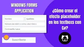 Como crear el efecto placeholder en los textboxs con C# 