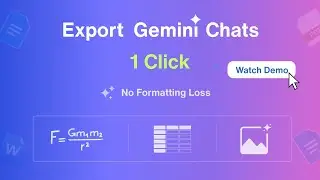 How to Export Gemini conversation as Word, PDF or Google Docs | 1 click