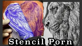 Stencil Porn - 🦁 Lion Door Knocker Castle 🏰 Tattoo is So Sick 😷!! -Shadowink Tattoo Master !