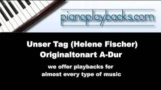 Unser Tag (Helene Fischer) Piano Playback Instrumental A-Dur