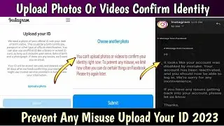 Confirm Your Identity Instagram Deactivated Account | You Can't Upload Photos Or Videos Problem 2023