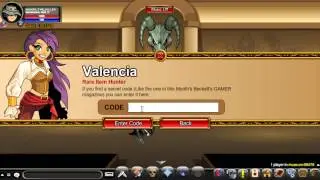 AQW New Valencia's Special Code 2013 (Blinding Rage Katana)