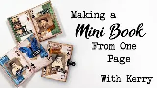 Making a Mini Book From One Page With Kerry