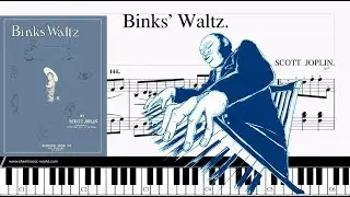 Scott Joplin - Binks' Waltz - Cover Piano (Sheets Scott Joplin, Tutorial Piano Binks' Waltz)