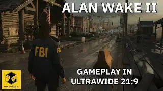 Alan Wake 2 gameplay in ultrawide (21:9) with RTX 4080 performance path tracing DLSS