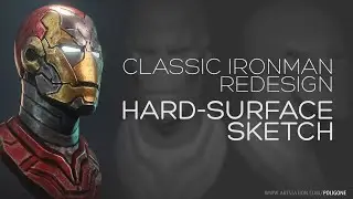 [Time-lapse] Classic Ironman Redesign - Hard-surface sketch in ZBrush.