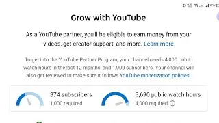 How to see how many minutes are needed for monetization ?