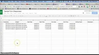 Create a Form and Upload Data to Google Calendar
