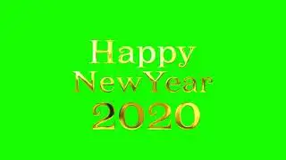 Happy new year green screen