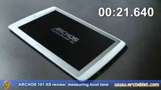 ARCHOS 101 XS (ARCHOS G10) boot time in 28 seconds