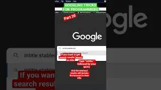 Googling Tricks For Programmers | Part 20 #tech #programming #code