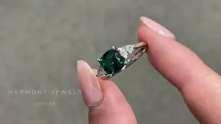 Why not go for a Green Emerald Trilogy engagement Ring?