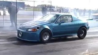 Honda delsol on low boost running 9.76 @154 mph