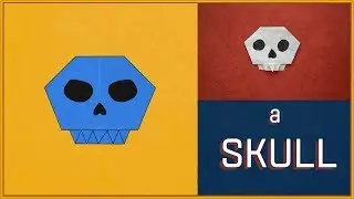 ORIGAMI SKULL. Easy origami