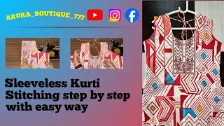 Sleeveless kurti ki stitching easy sewing projects