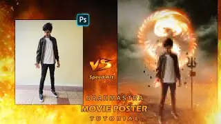 Photoshop Tutorial / Making Brahmastra Movie poster  / photo manipulation/ poster Design #photoshop