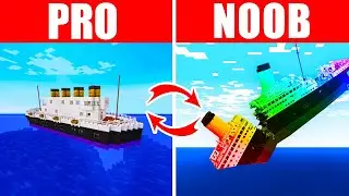 Minecraft NOOB vs. PRO: SWAPPED RAINBOW TITANIC in Minecraft (Compilation)