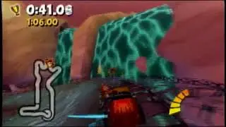 [FWR] Crash Tag Team Racing (PSP) - Pyramid Pass Fast Lap Speedrun (54.84)