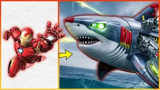 Shark Avengers 🦈: Marvel & DC Heroes Unleashed as Super Sharks (2024) 💥