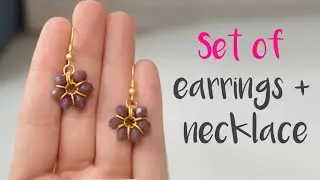 DIY How to make a SET OF EARRINGS AND NECKLACE easy 🤩